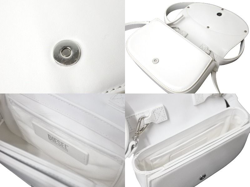 【加古川店】 中古 DIESEL | ディーゼル ショルダーバッグ 1DR ﾚｻﾞｰｸﾛｽﾎﾞﾃﾞｨｰﾊﾞｯｸﾞ X08396 PR818 ホワイト 【121】 DIESEL - 【加古川店】 中古 DIESEL | ディーゼル ショルダーバッグ