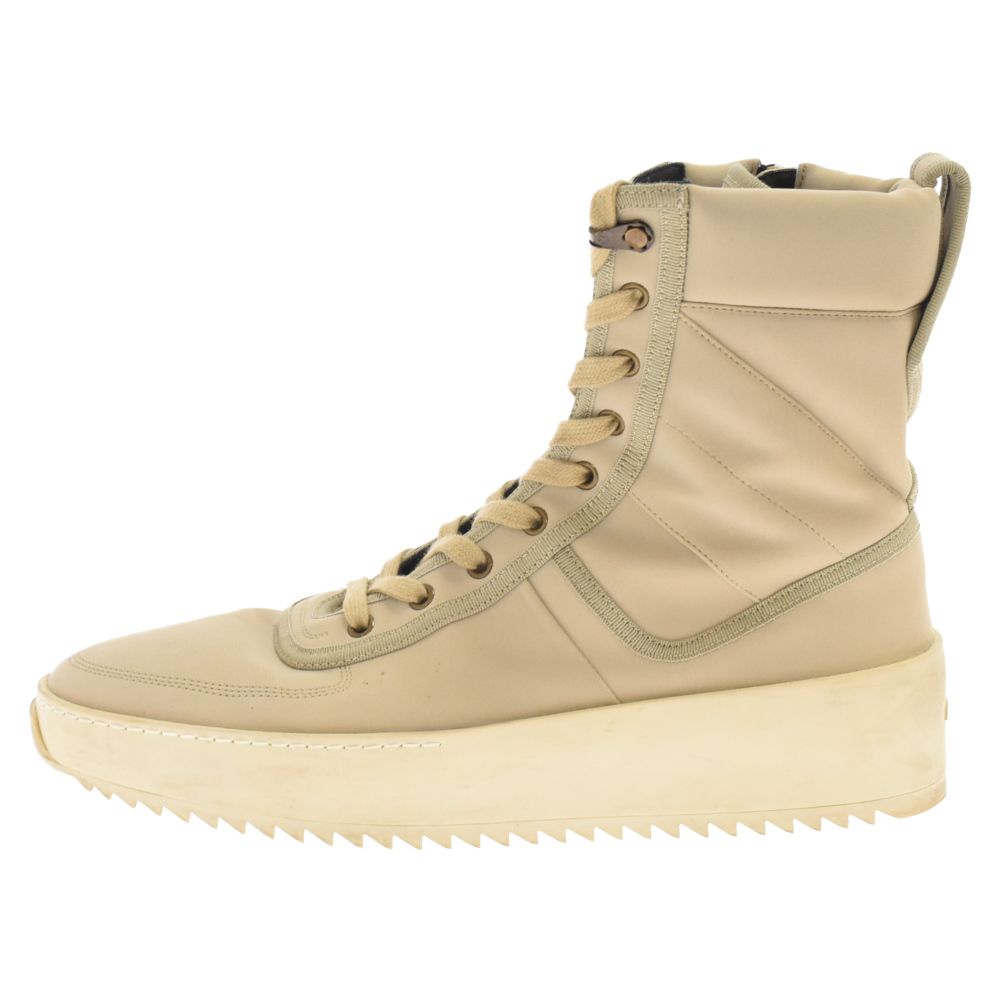 FEAR OF GOD (フィアオブゴッド) MILITARY SNEAKER ミリタリースニーカー ハイカットスニーカー シューズ ベージュ -  メルカリ