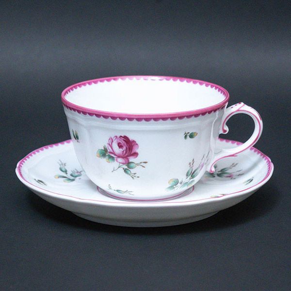 ジノリ アンティックローズ カップソーサーとプレート☆ペアセット