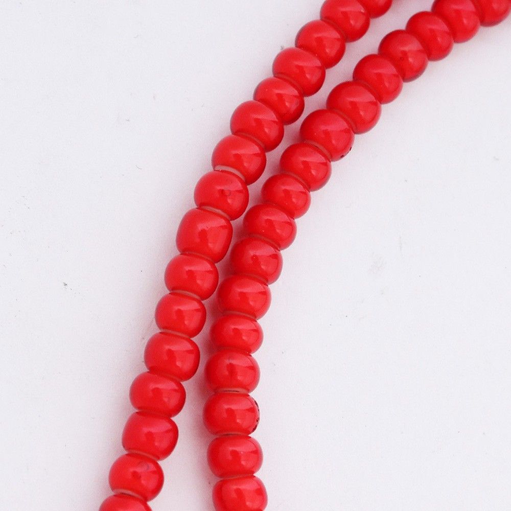 THE BINGO BROTHERS ホワイトハーツ ビーズ ネックレス レッド - メルカリ