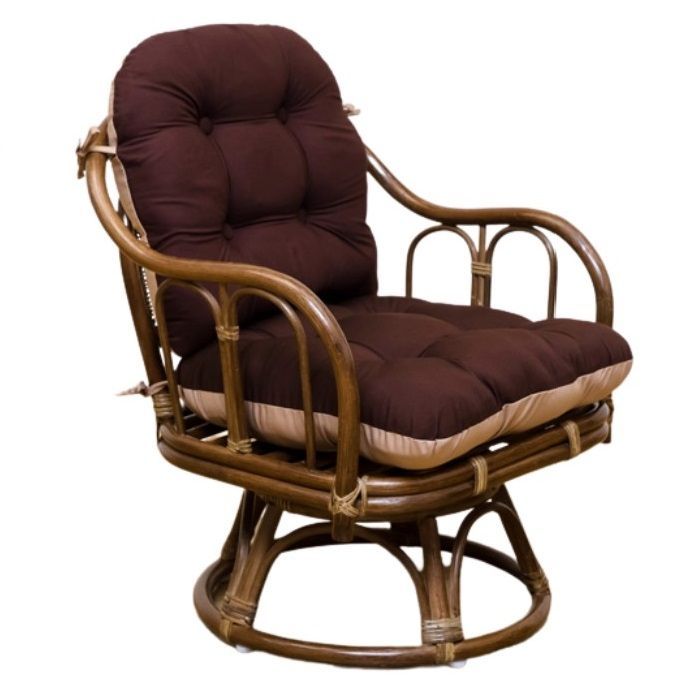 ラタン リバーシブル回転座椅子 IM-18BR ブラウン