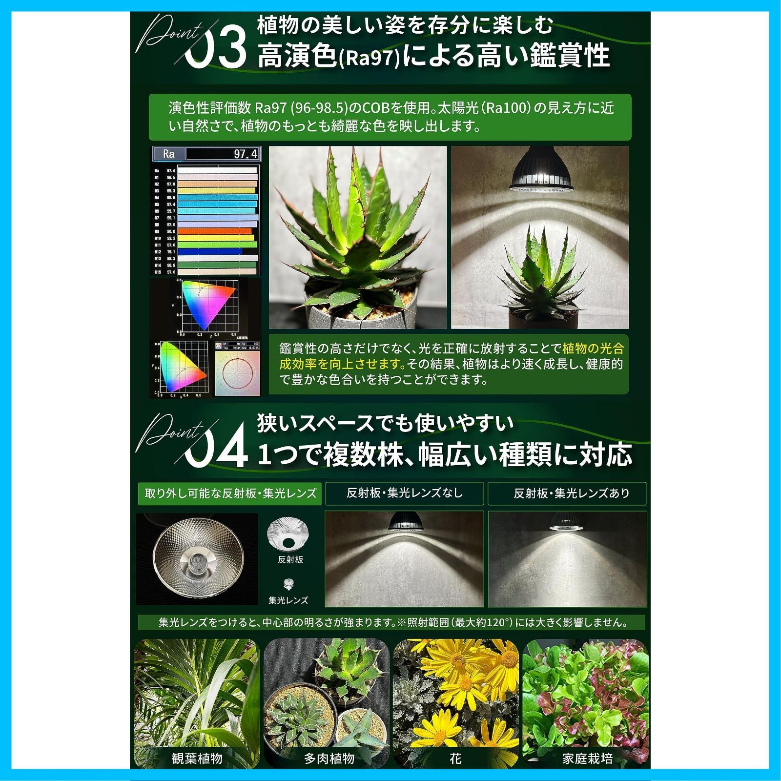 省エネ設計 植物用LEDライト