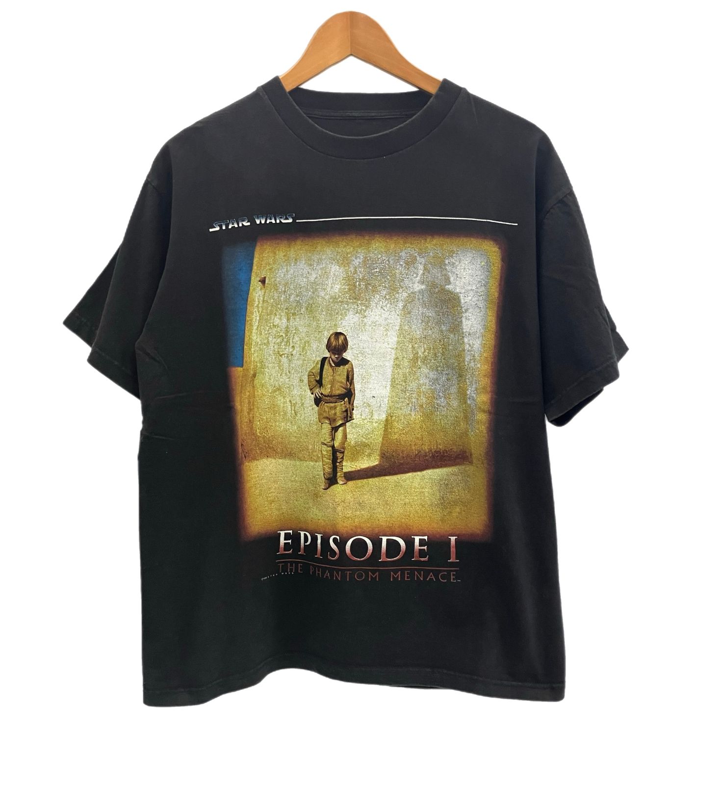 ヴィンテージ vintage 90's 90年代 STAR WARS EPISODE 1 THE PHANTOM MENACE DON'T LOOK BACK 1999 スターウォーズ - Tシャツ ブラック フリーサイズ 101MT-3793