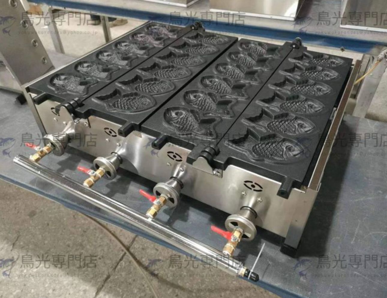 LPガス たい焼き器 6匹×2連 12匹焼ける 鯛焼き器 厨房機器 家用 飲食店 屋台 出店 業務用