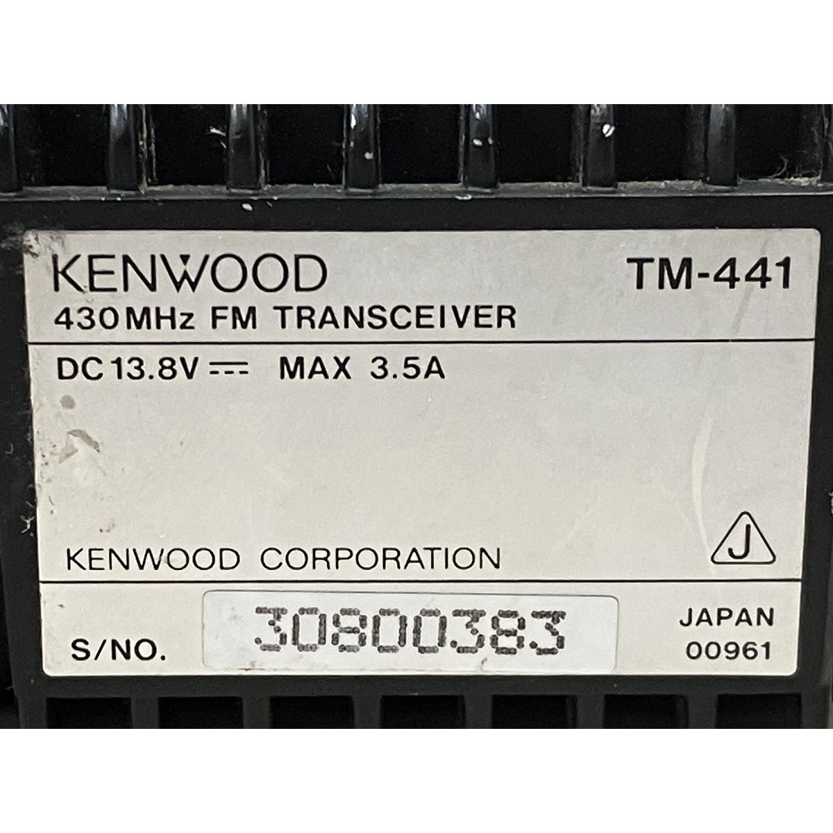 KENWOOD TM-441 430MHz FMトランシーバー ☆最終値下！ケンウッド 430MHz帯FMモービル機 TM-441（現状渡し