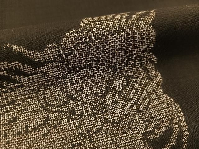 平和屋着物○本場大島紬 9マルキ 地空き 唐獅子 正絹 逸品 BAAT0870yc  