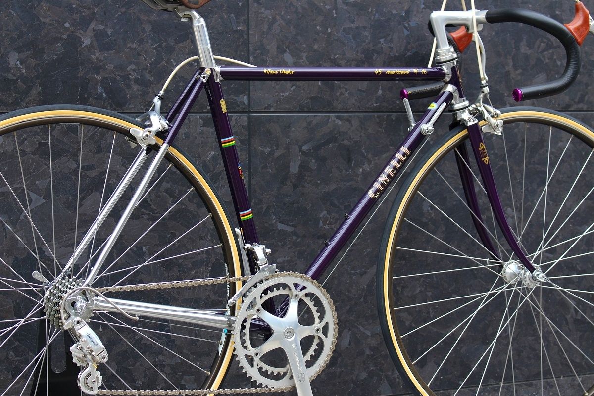 チネリ CINELLI スーパーコルサ SUPER CORSA ANNIVERSARIO 45周年 カンパニョーロ レコード 8S クロモリ  ロードバイク 【福岡店】 - メルカリ