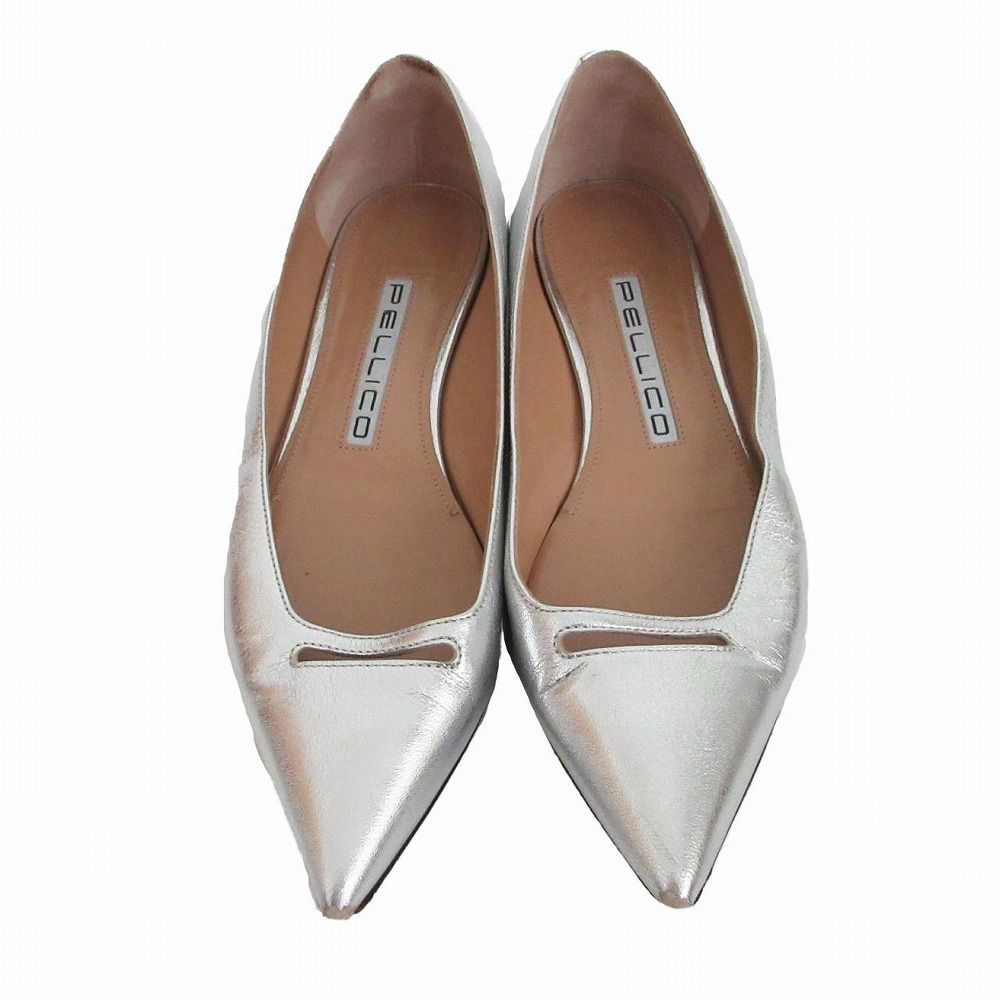 新品 PELLICO アネッリ シルバー フラットパンプス ＊ アンドレア Revival “ANDREA ANELLI” FLAT | PELLICO｜ペリーコ