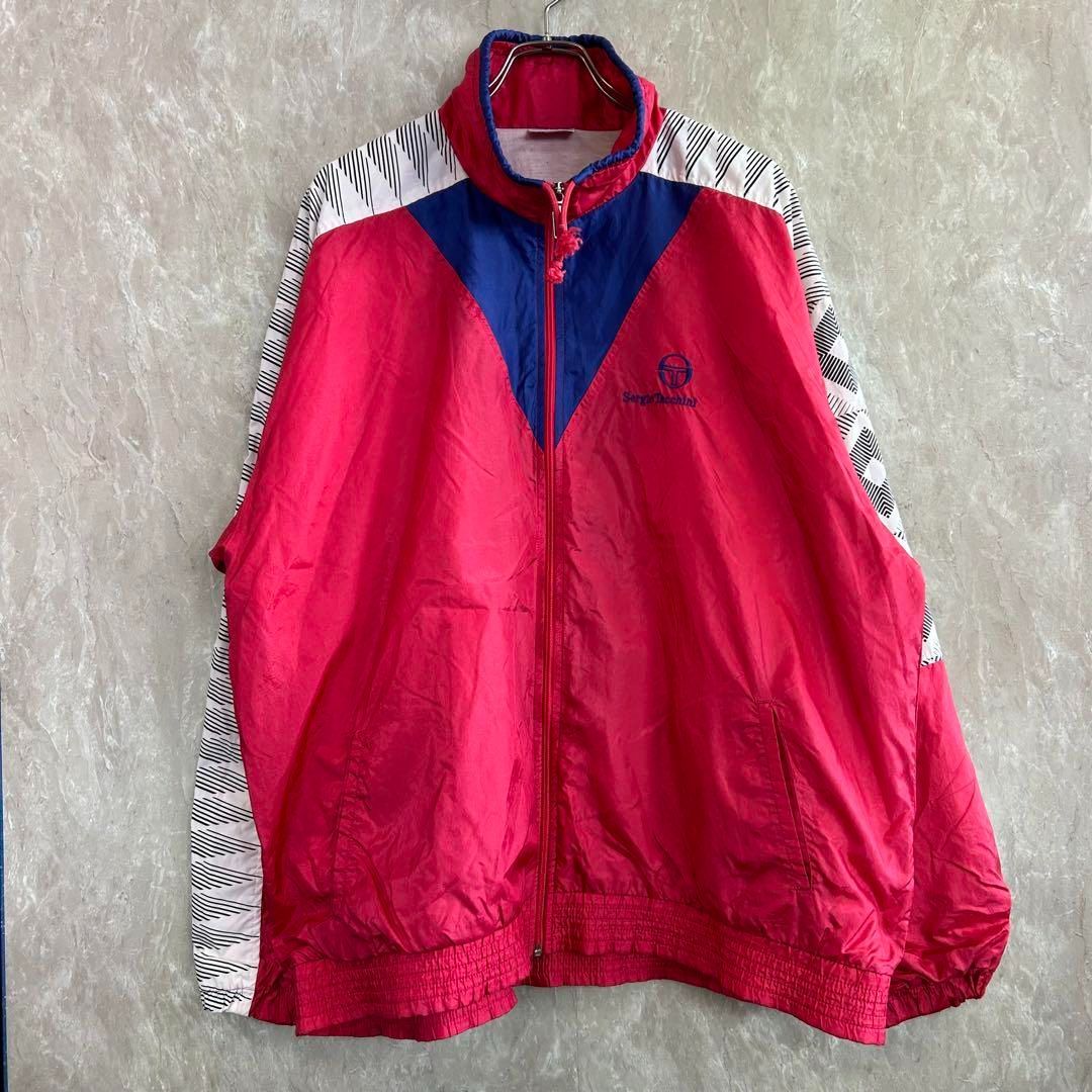 Sergio Tacchini セルジオタッキーニ ロゴ刺繍 レッド 赤 2XL Sergio Tacchini セルジオタッキーニ ロゴ刺繍 レッド 赤 2XL
