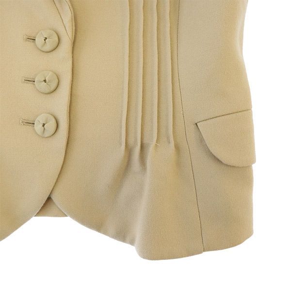 TO BE CHIC - トゥービーシック ウールブレンド テーラードジャケット 38 ベージュ TO BE CHIC レディース トゥービーシック ウールブレンド テーラードジャケット 38