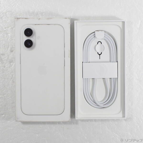 中古品〕 iPhone16 256GB ホワイト MYDX3J／A SIMフリー【198
