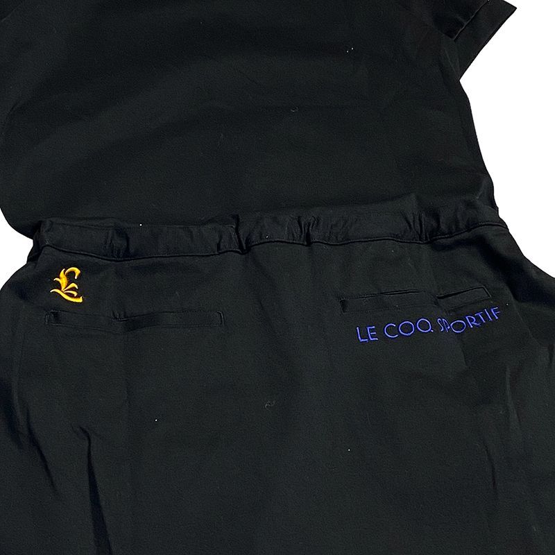 LECOQ GOLF ルコックゴルフ 半袖ジップワンピース ブラック S