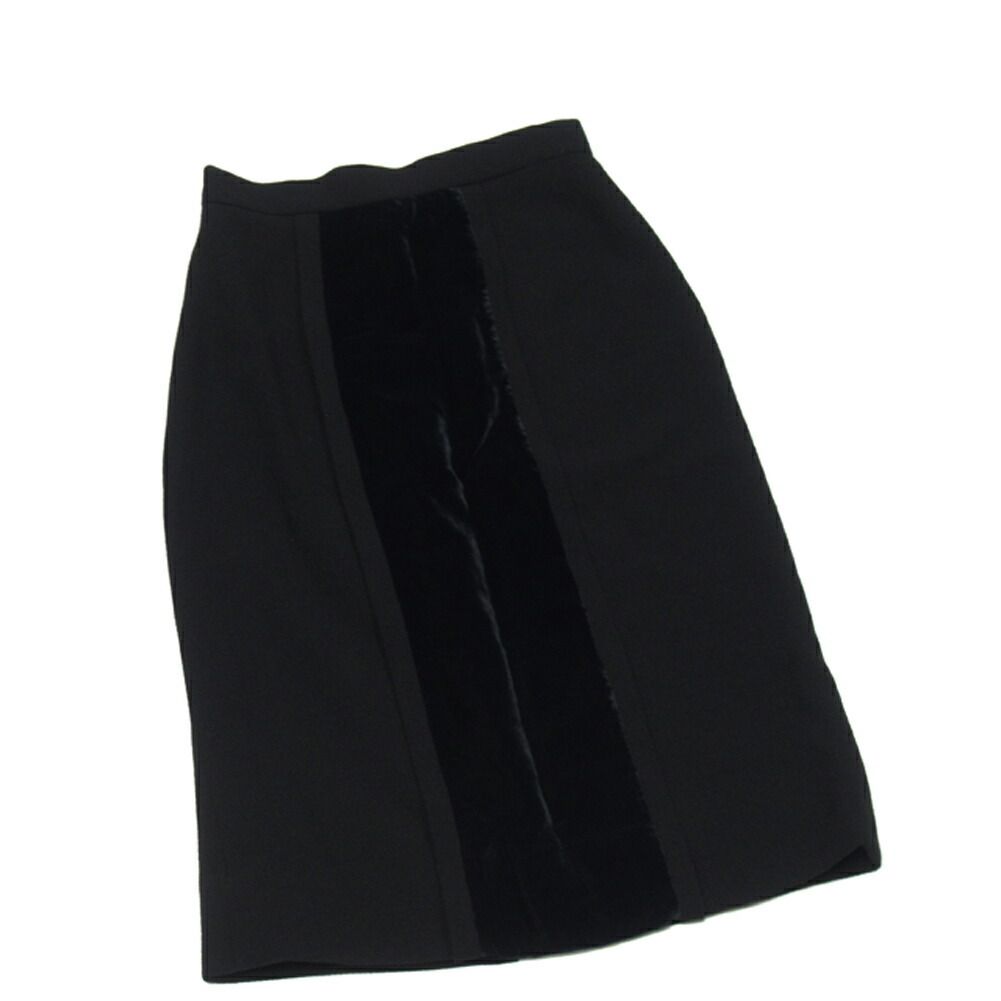 CHANEL / スカート/38/ベロア/BLK/P39046V17407 シャネル CHANEL スカート センターベロア ♯36サイズ タイト ブラック