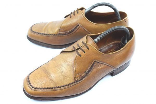 【新品】 英国名門 ローク|LOAKE 本革Uチップ 27.0|明茶 グッドイヤー製法◆20A215