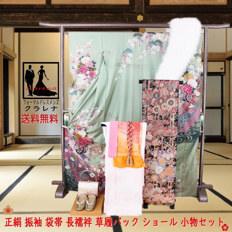 5k2608 着物 正絹 袷 付下げ訪問着 黄色 緑 白 花柄 和装 5k2608 着物