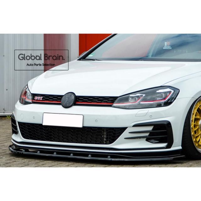 フォルクスワーゲン ゴルフ 7.5 GTI TCR フロント バンパー リップ スポイラー