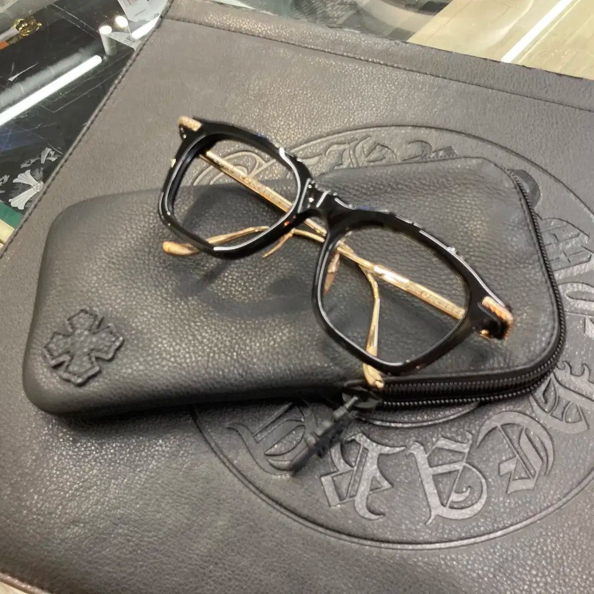 Chrome Hearts(クロムハーツ) コンプション ウェリントン型メガネ