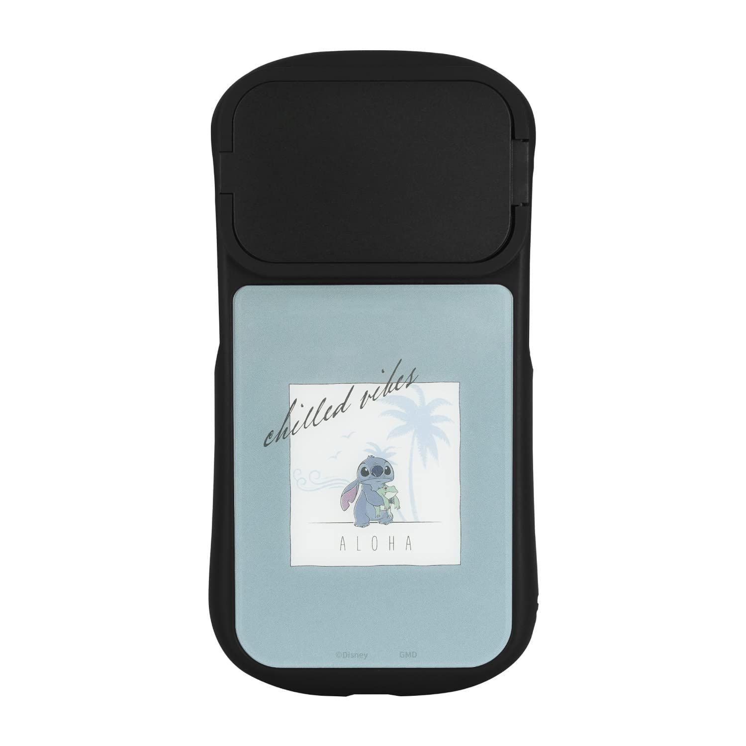 【新着商品】グルマンディーズ(Gourmandise) ディズニーキャラクター スティッチ iPhone14 / 14 Pro / 13 / 13 Pro / 12 / 12Pro 対応 ハイブリッドガラスケース アロハ DNG-82B