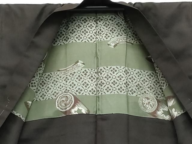 平和屋着物○男性 紬 アンサンブル 吉祥文 正絹 逸品 CAAS8546vf