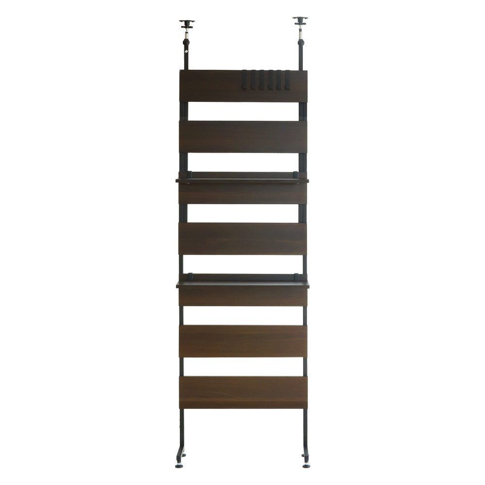 壁面ディスプレイハンガー WHITE つっぱり 収納 ウォールハンガー 玄関をおしゃれに飾れる 天井突っ張り壁面ディスプレイハンガー 幅62cm