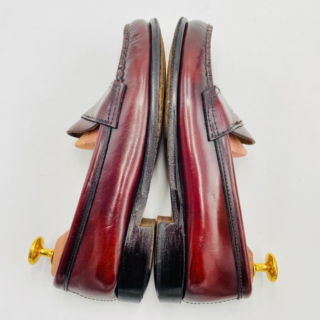 G.H.BASS WEEJUNS ペニーローファー 22.5cm バーガンディ ガラスレザー