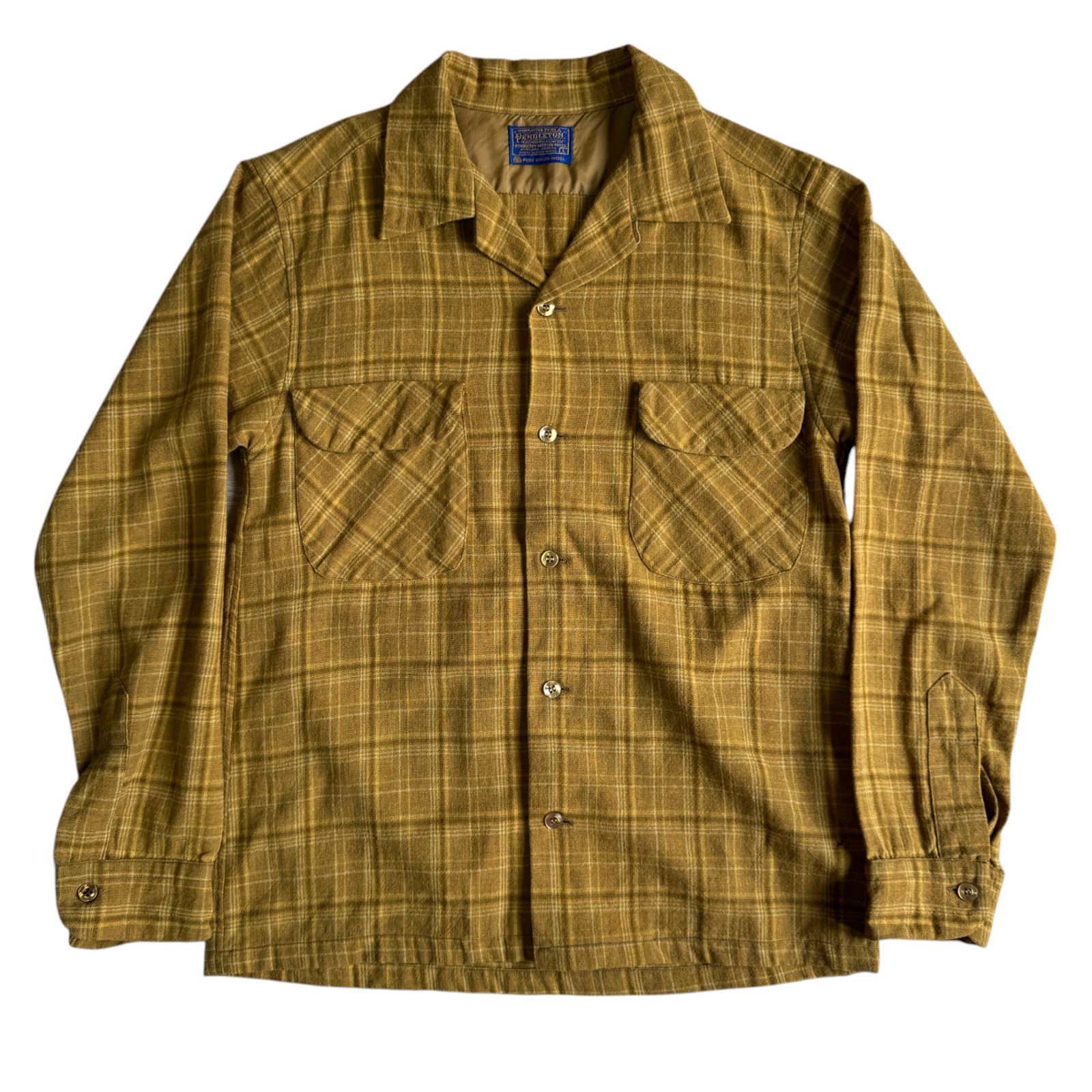 【入手困難】ペンドルトン 60s マスタードイエロー ボードシャツ 単色 無地 60s Pendleton ペンドルトン ボードシャツ BoardShirt Lサイズ