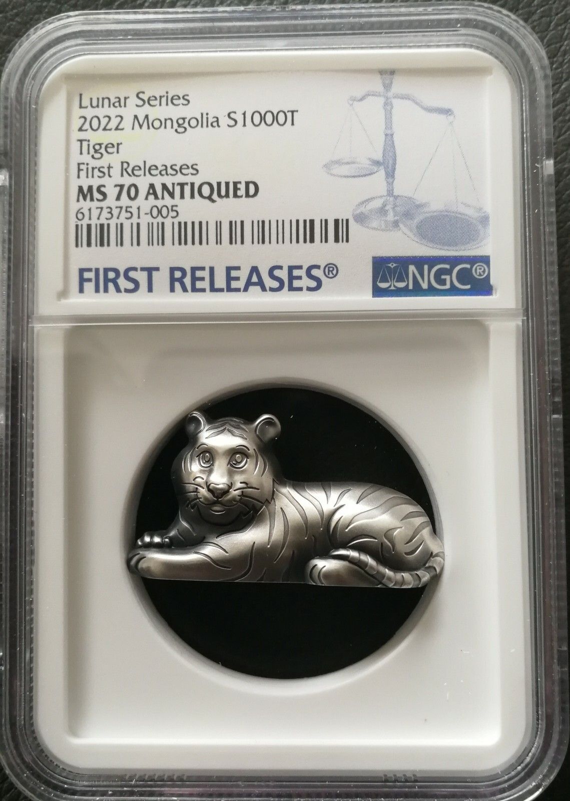 NGC MS70 FR Mongolia 2025 Lunar Tiger Zodiac Year Sculpt Zodiac Silver Coin 1oz