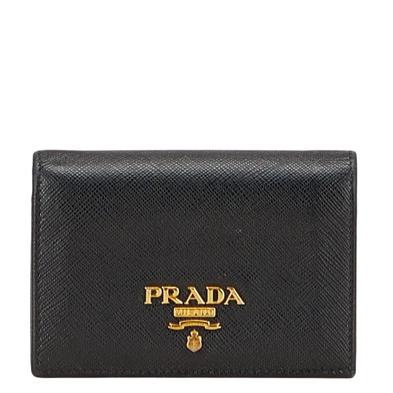 プラダ ブラック サフィアーノレザー レディース PRADA 1-0231740