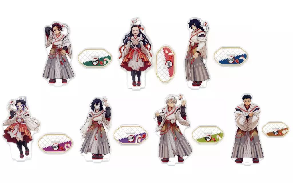 中古】アクリルスタンド・アクリルパネル 全7種セット 「鬼滅の刃 干支