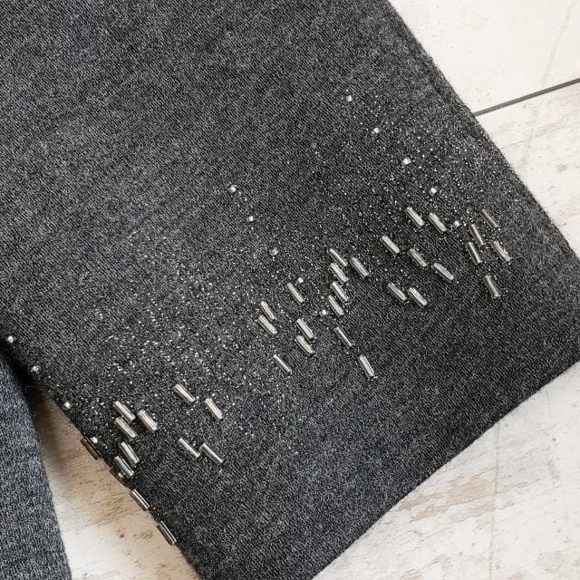 ランバン コレクション ☆ ウール ジャケット ビーズ 刺繍 40 日本製