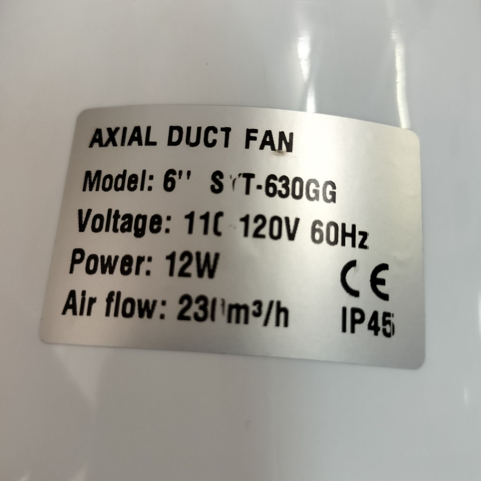 AXIAL DUCT FAN】換気扇 MODEL SYT-630GG 優良住宅部品 150Φ ダクト