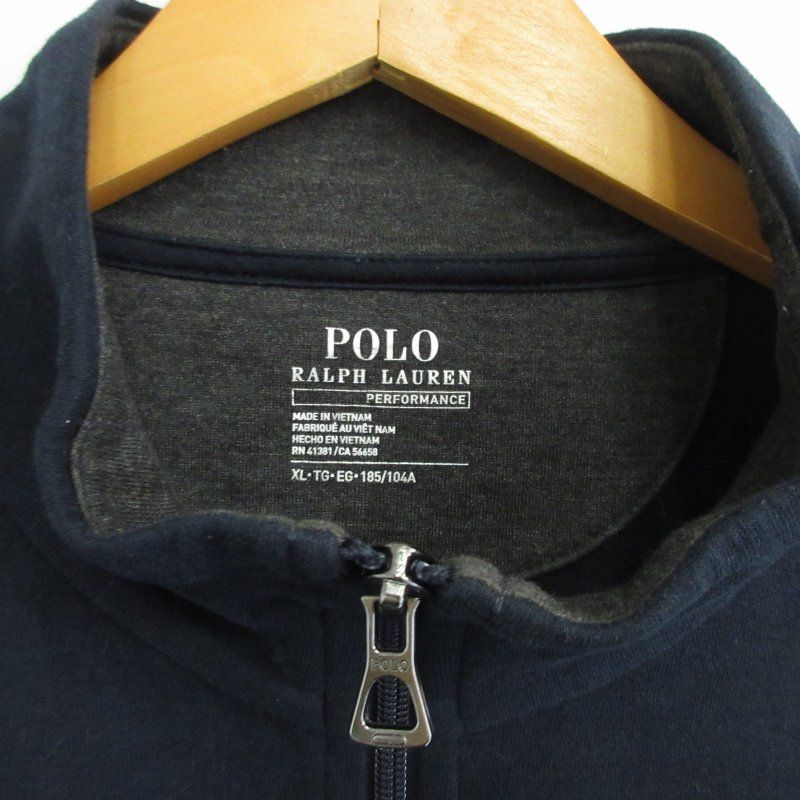 ✨️美品✨ポロラルフローレン ジップ パーカー【XL】ネイビー 近年モデル ポロ ラルフローレン POLO RALPH LAUREN 近年モデル ハーフ