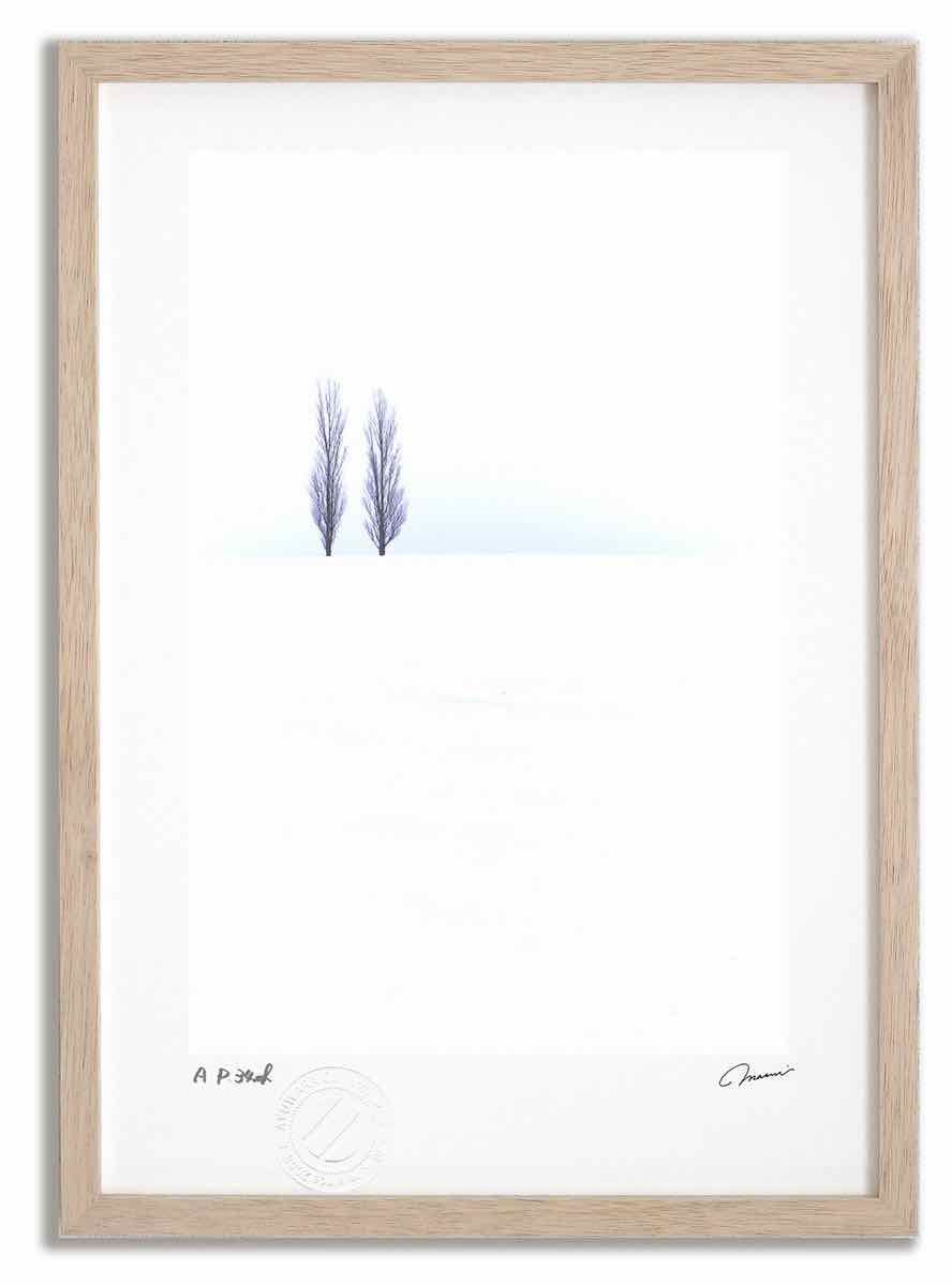 アートフォト 絵画 ポプラの丘3 高橋真澄/インテリア 額入り 額装込 風景画 油絵 ポスター アート アートパネル リビング 玄関 プレゼント モダン アートフレーム 飾る Mサイズ おしゃれ 壁掛け 絵