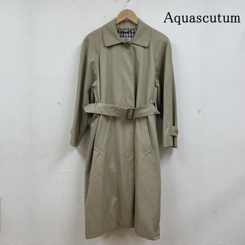 希少☆美品アクアスキュータム ベルデッドバルマカーンコート英国製ステンカラー Aquascutum アクアスキュータム 英国製 旧タグ Balmacaan Coat