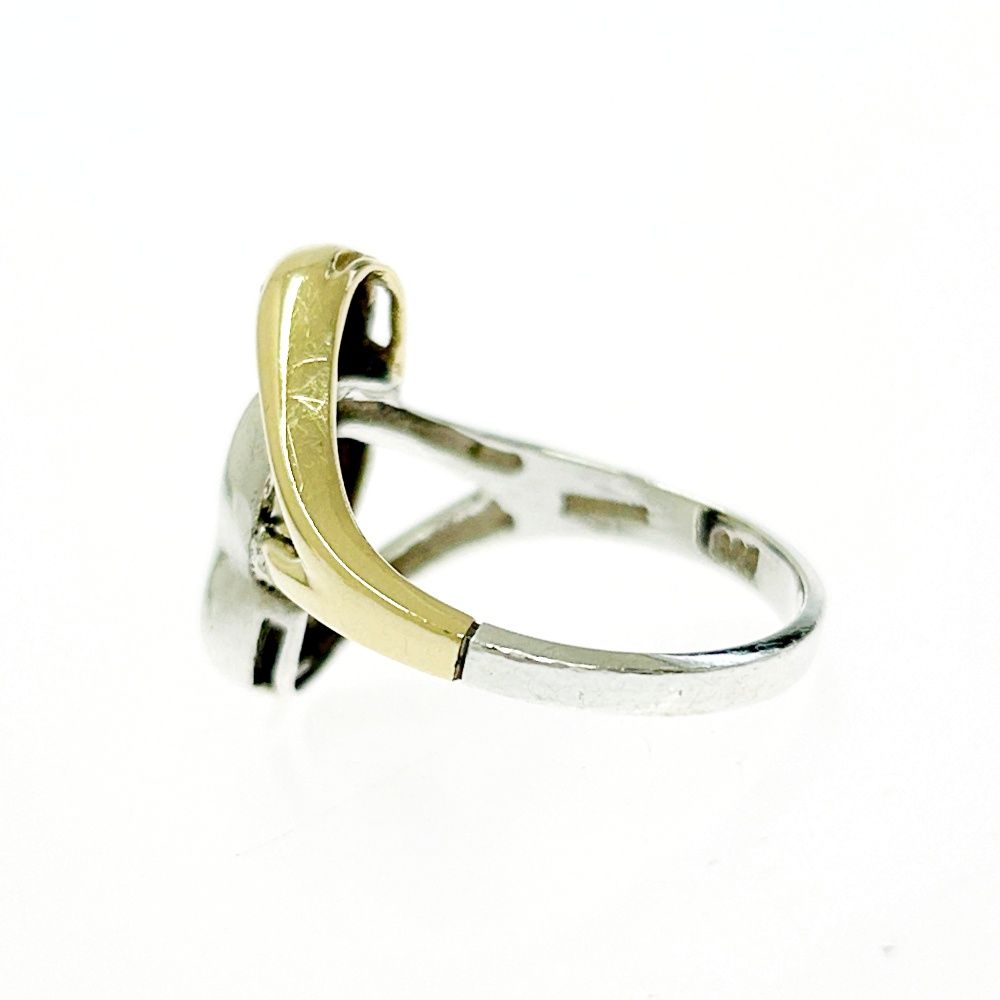 ティファニー TIFFANY ダブル ハート バングル 良品 コンビ