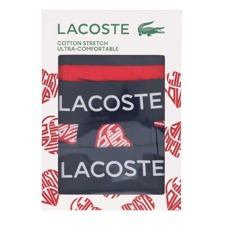 ラコステ プラネットプリント ストレッチコットンジャージ トランクショーツ 3パック M ネイビー×レッド #5H0874-10-9FQ LACOSTE  新品 未使用 - メルカリ