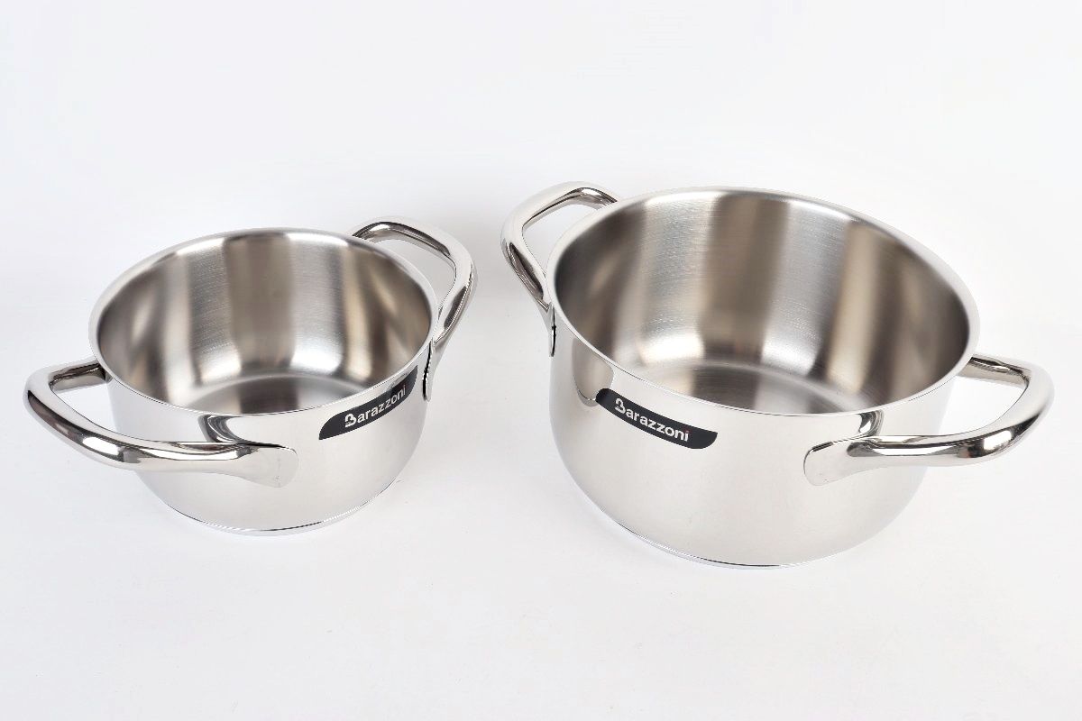訳あり Barazzoni 両手鍋 蓋 6点セット 163906 CHEF LINE ステンレス  