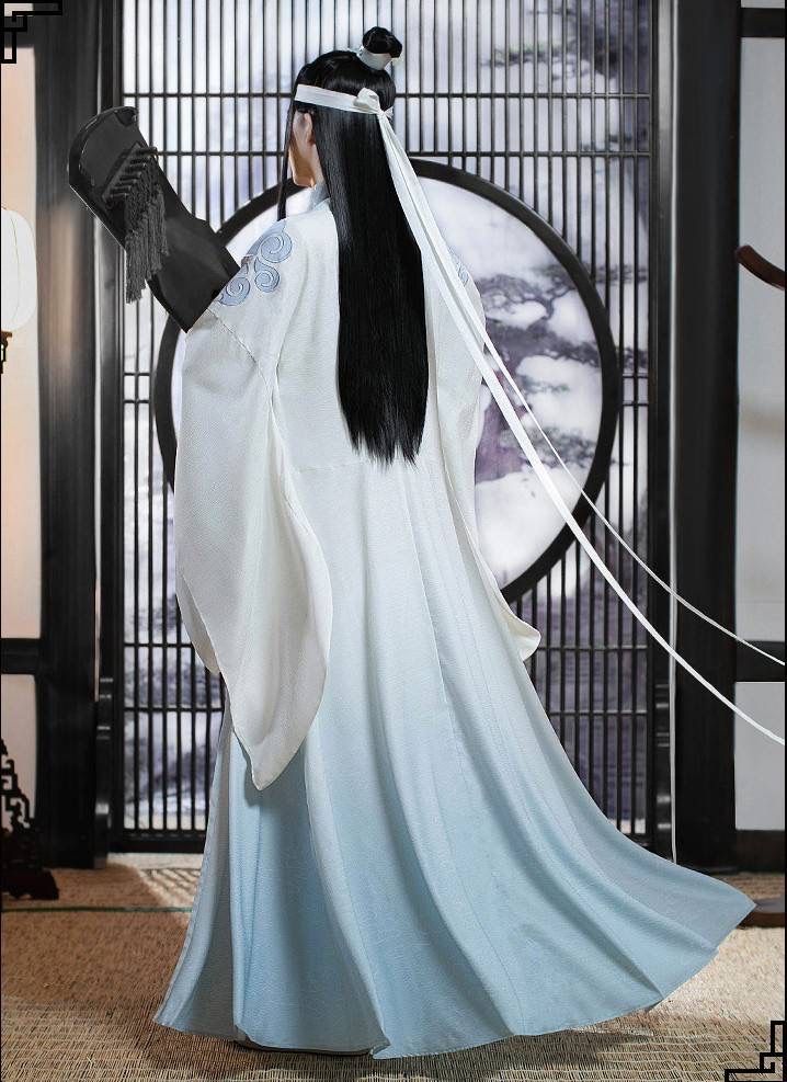 公式 魔道祖師 藍忘機 ラン ワンジー 成人 コスプレ 武器 剣 ウィッグ