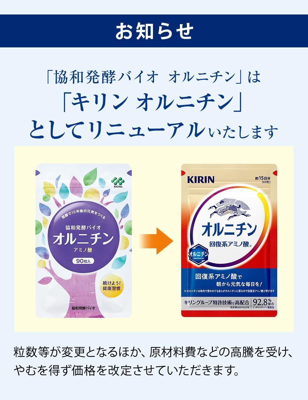 オルニチン 協和発酵バイオ アミノ酸 7袋