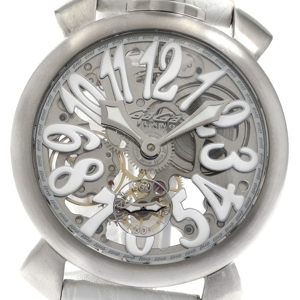 ガガミラノ GaGa MILANO 5310.01 マヌアーレ48MM スケルトン 手巻き メンズ保証書付き_883488