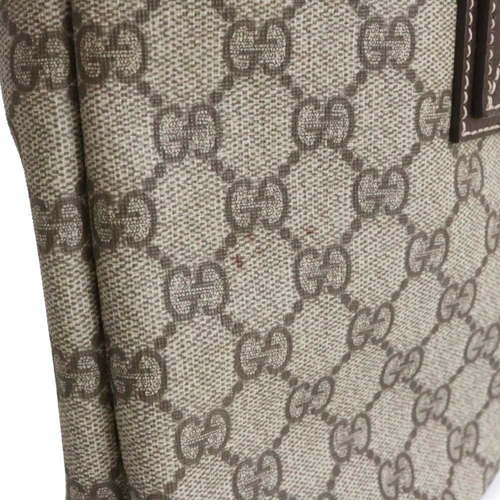 グッチ GGスプリーム トート ハンドバッグ キャンバス レザー ベージュ