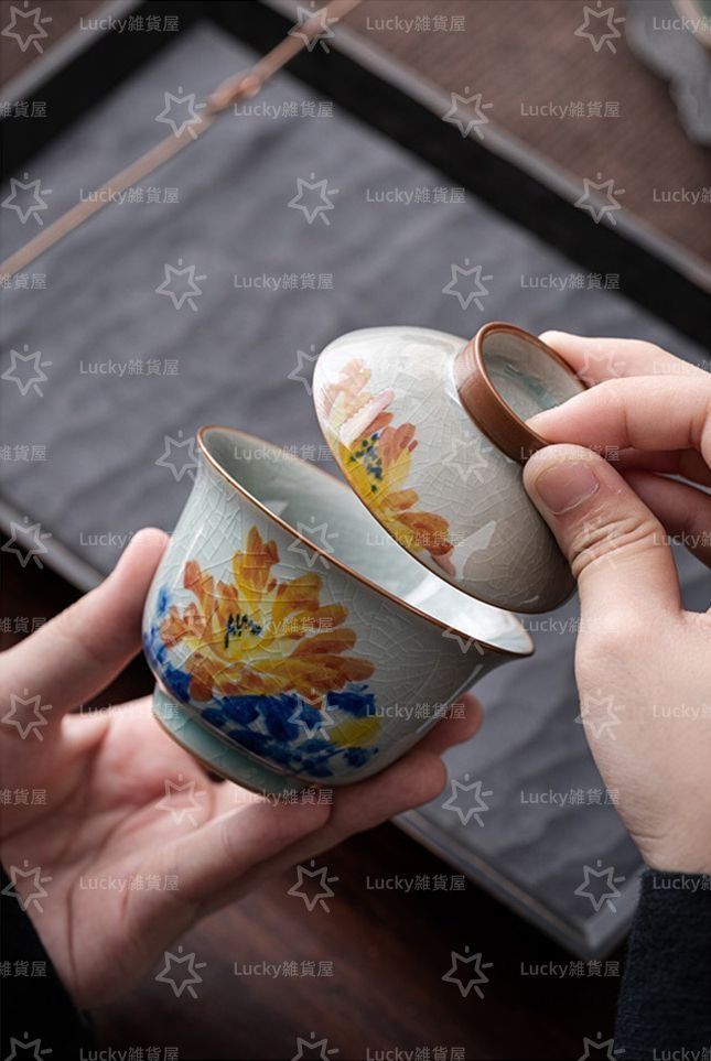 中国茶器  パステル茶花の浮彫り三才蓋碗  新品未使用 新品・未使用】 景徳鎮製 中国茶器 茶道具 花卉図紋三才蓋碗 蓋