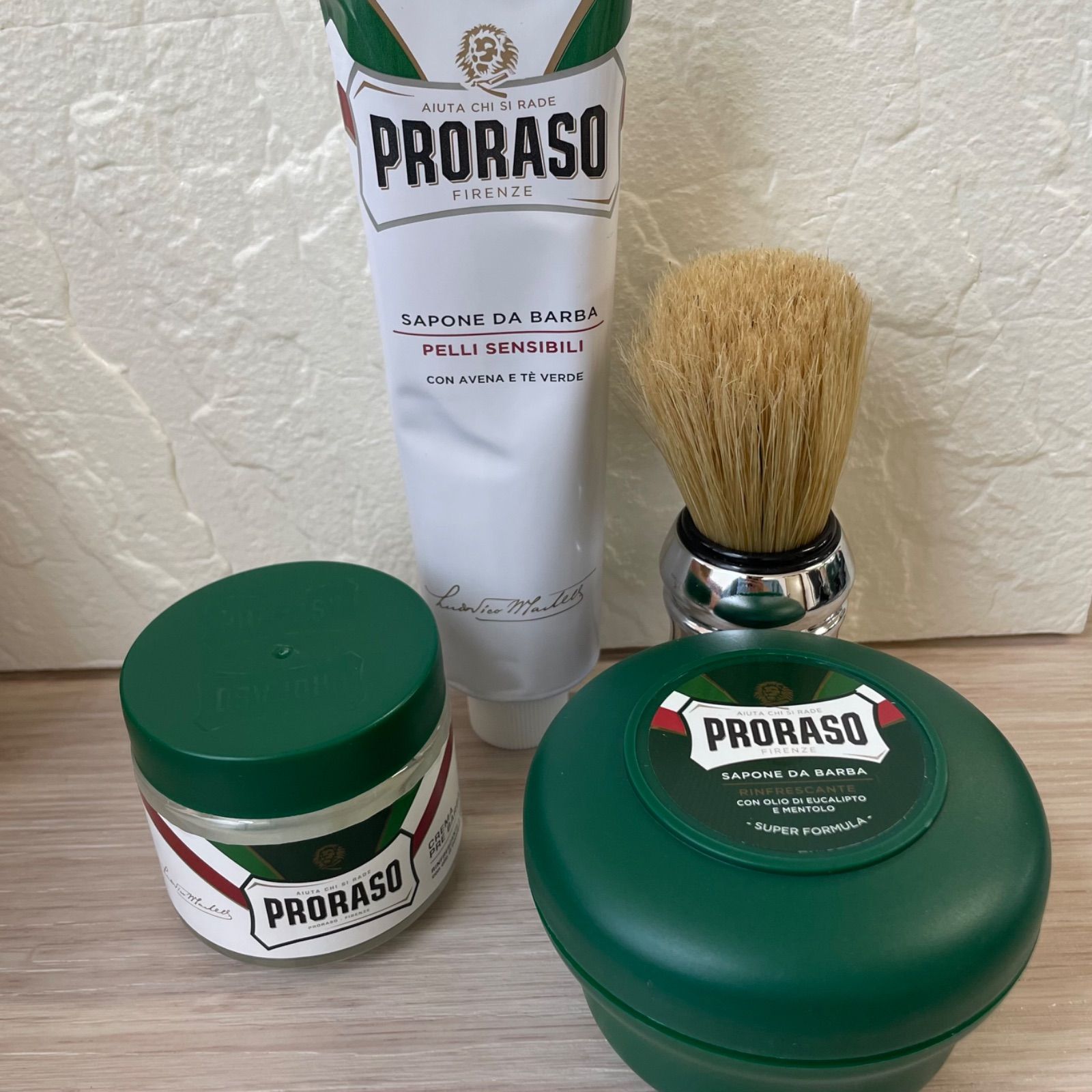 PRORASO (ポロラーソ) シェービングクリーム リフレッシュ 髭剃り メンズ シェービングフォーム メントール ユーカリ イタリア製