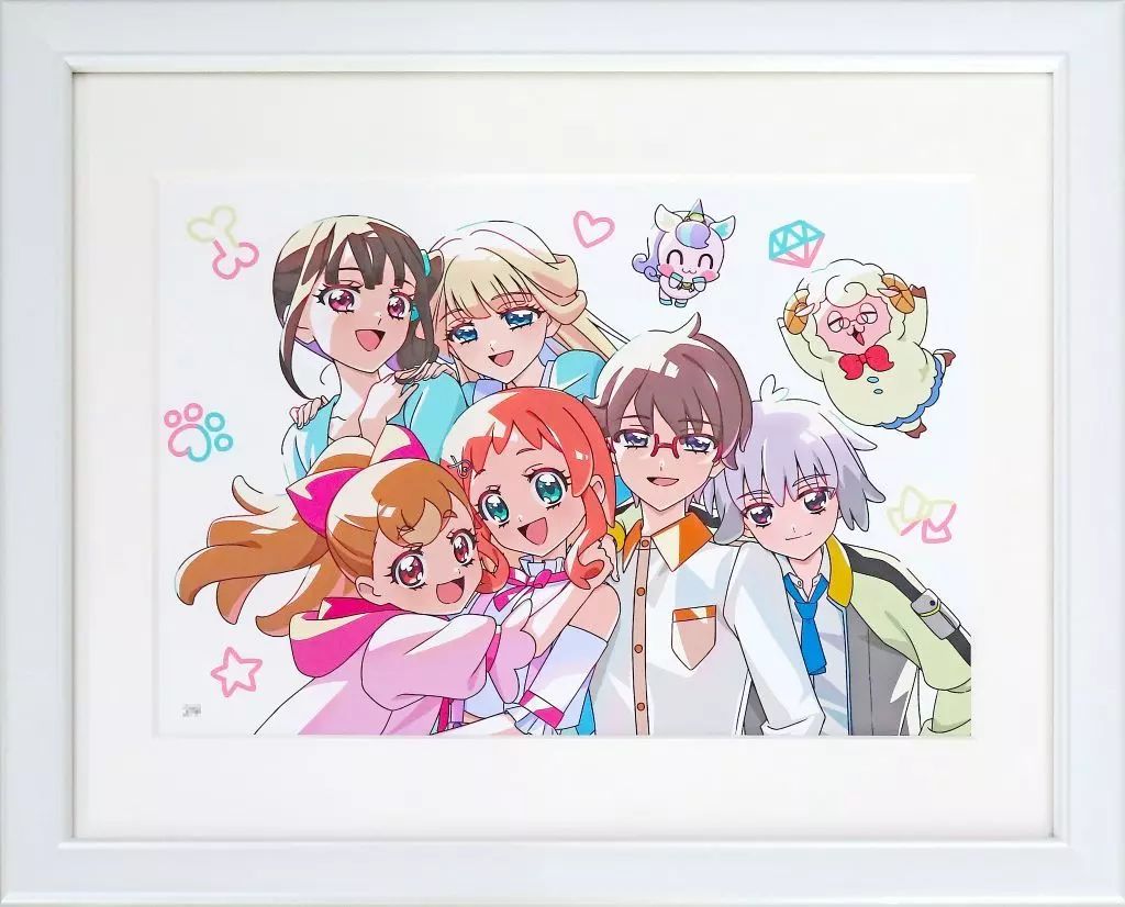 中古】セル画・原画 わんだふるぷりきゅあ！ 額装高精細アート