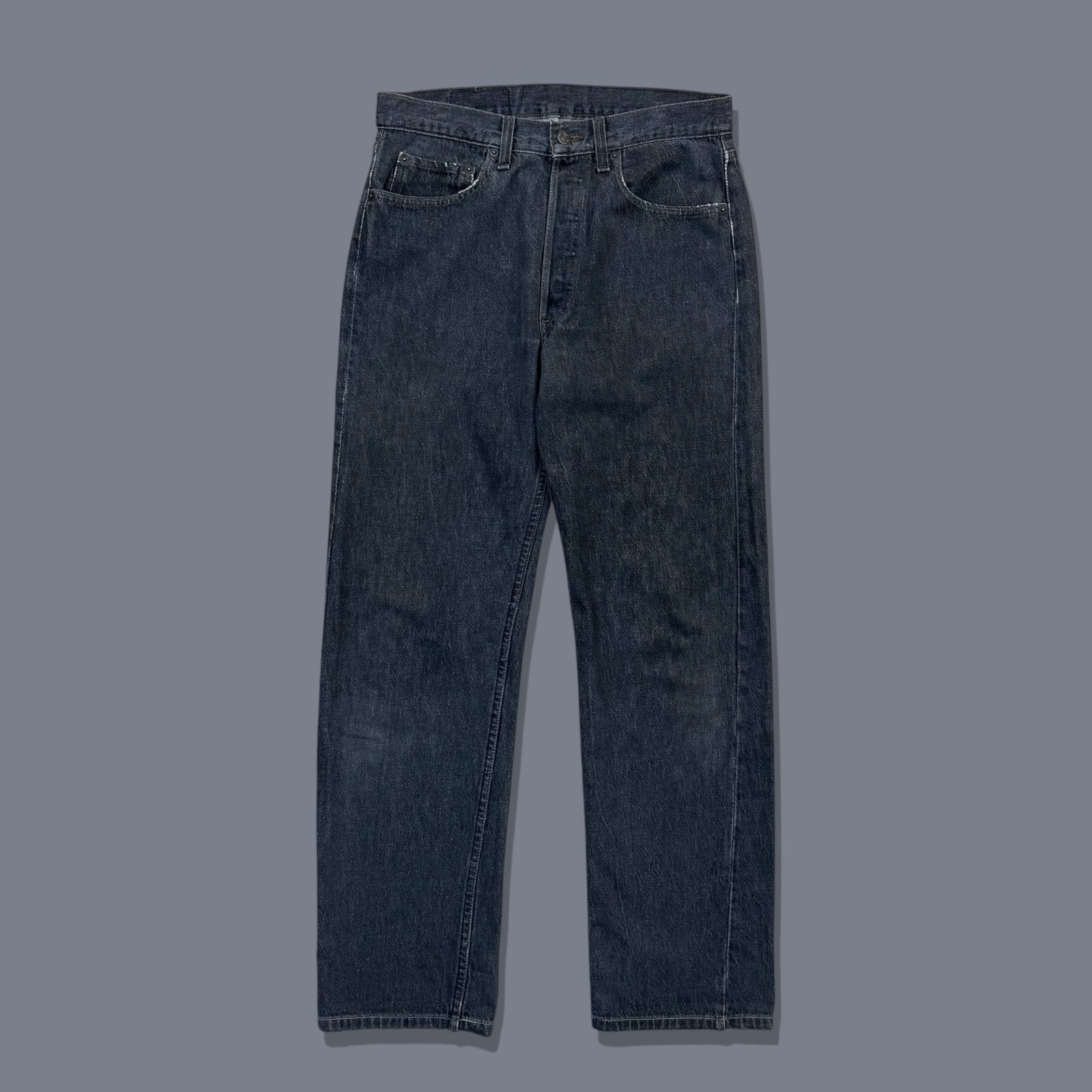 90s アメリカ製 Levi’s リーバイス 501 ヤーンダイブラックデニムパンツ W32 L36 先染め 黒 ジーンズ ジーパン ヴィンテージ ビンテージ