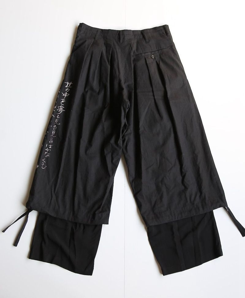 yohji yamamoto 22ss シルクカバーパンツ付き ハーフパンツ - パンツ