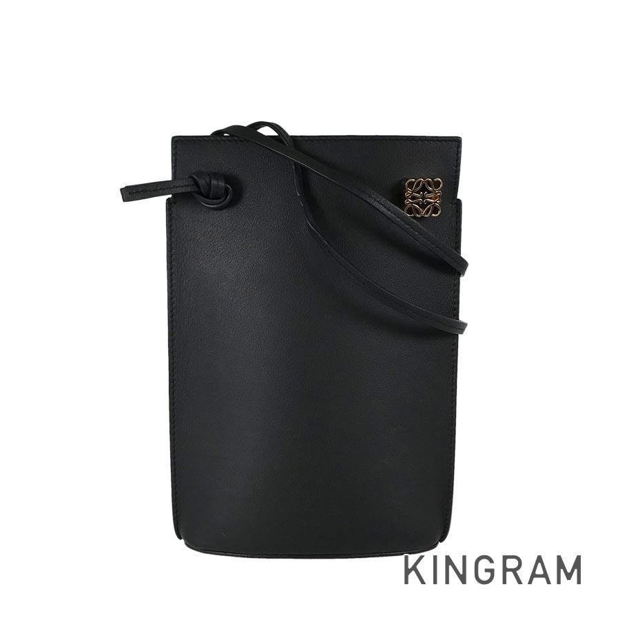 ロエベ LOEWE ダイスポケット レザー ショルダーバッグ sh【中古