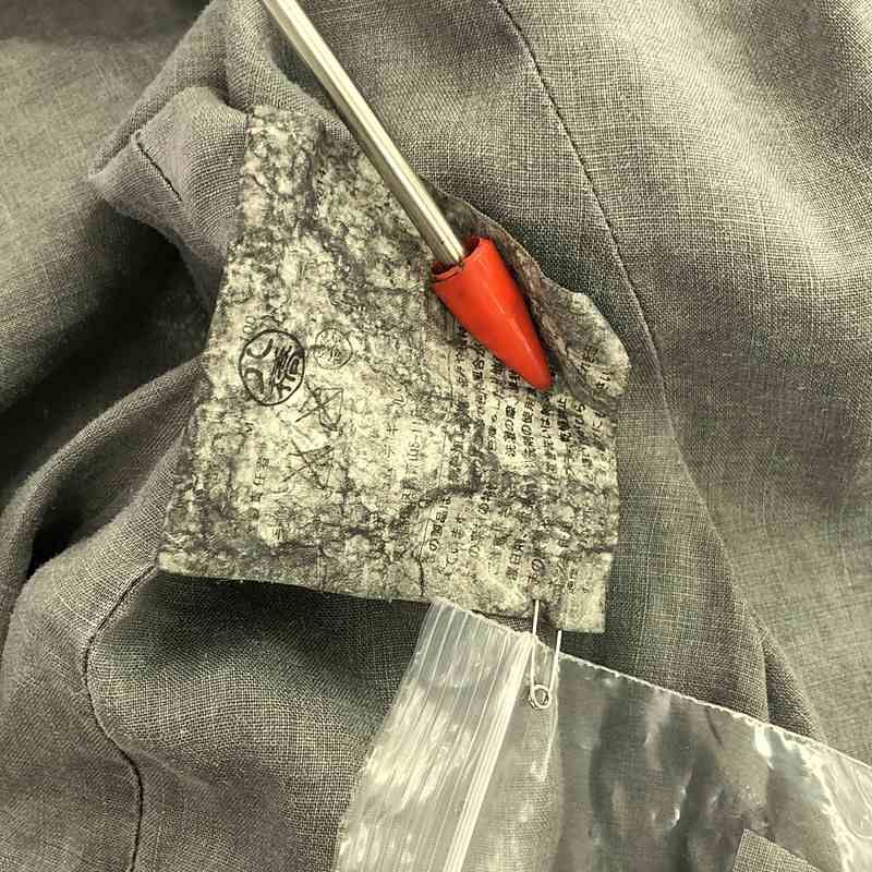 tricot COMME des GARCONS / トリココムデギャルソン | 2015SS | 製品染め 変形 バックリボン フリル オーバー ブラウス | M | グレー | レディース tricot COMME des GARCONS / トリココムデギャルソン | 2015SS | 製品
