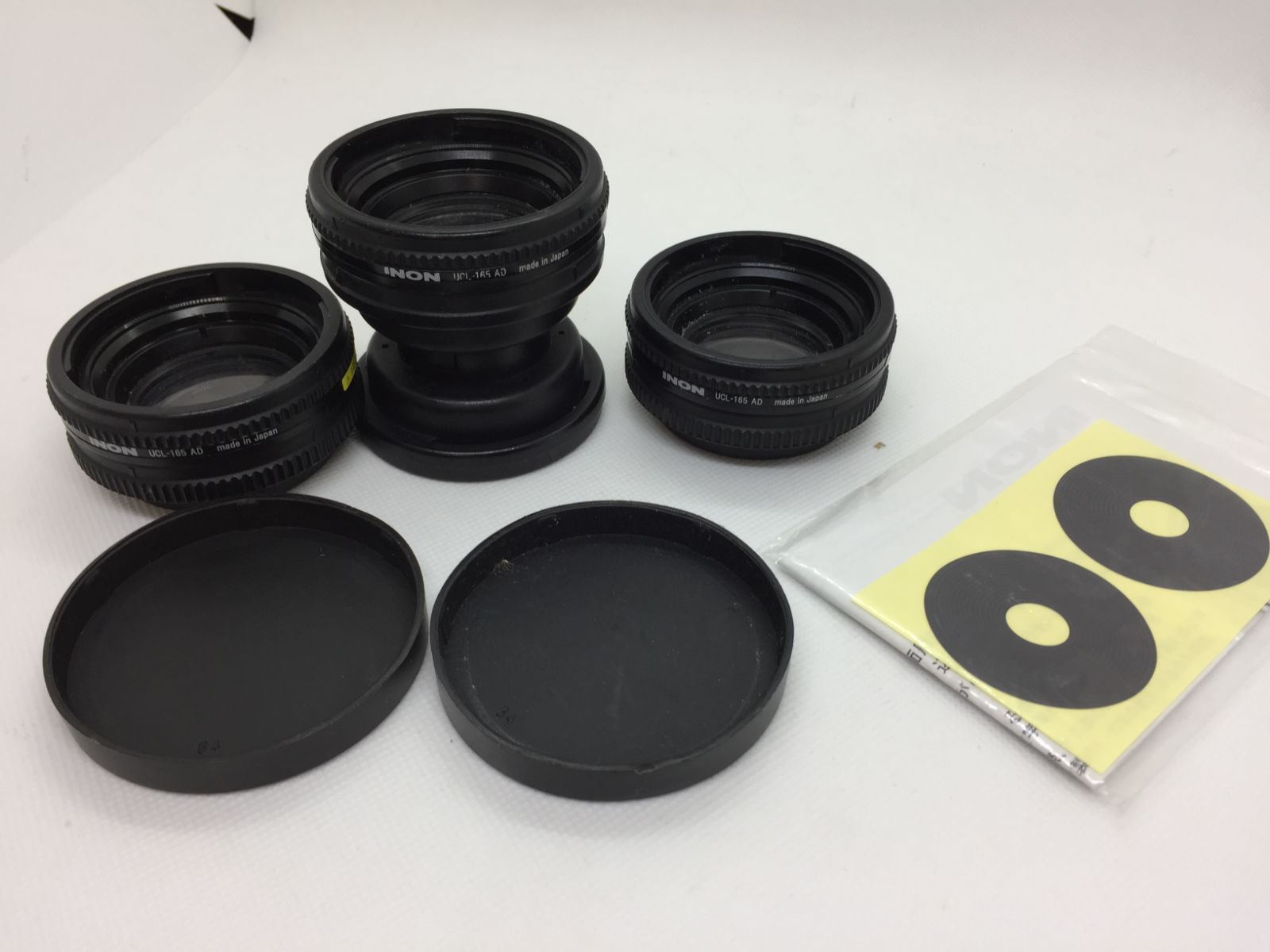 S【ヴィンテージ】INON クローズアップレンズ 3点セット 水中カメラ UCL-165AD ダイビング カメラレンズ イノン