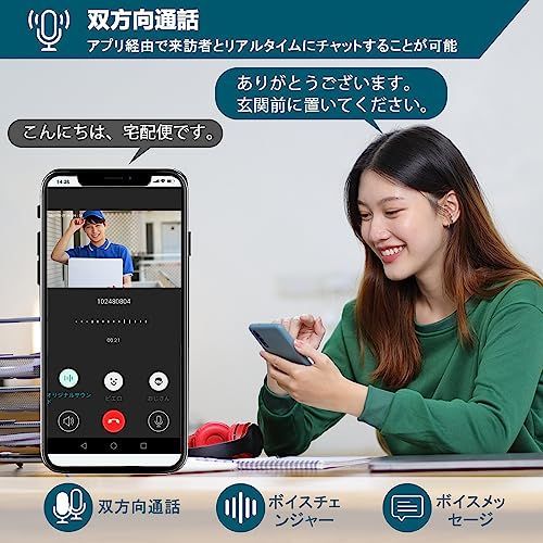 在庫処分】WiFi スマホ連動 双方向対話 2.4G PIRモーション検知 検知